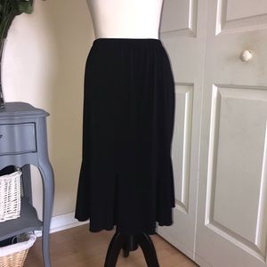 Alfani Black Ruffle Hem MIDI Skirl